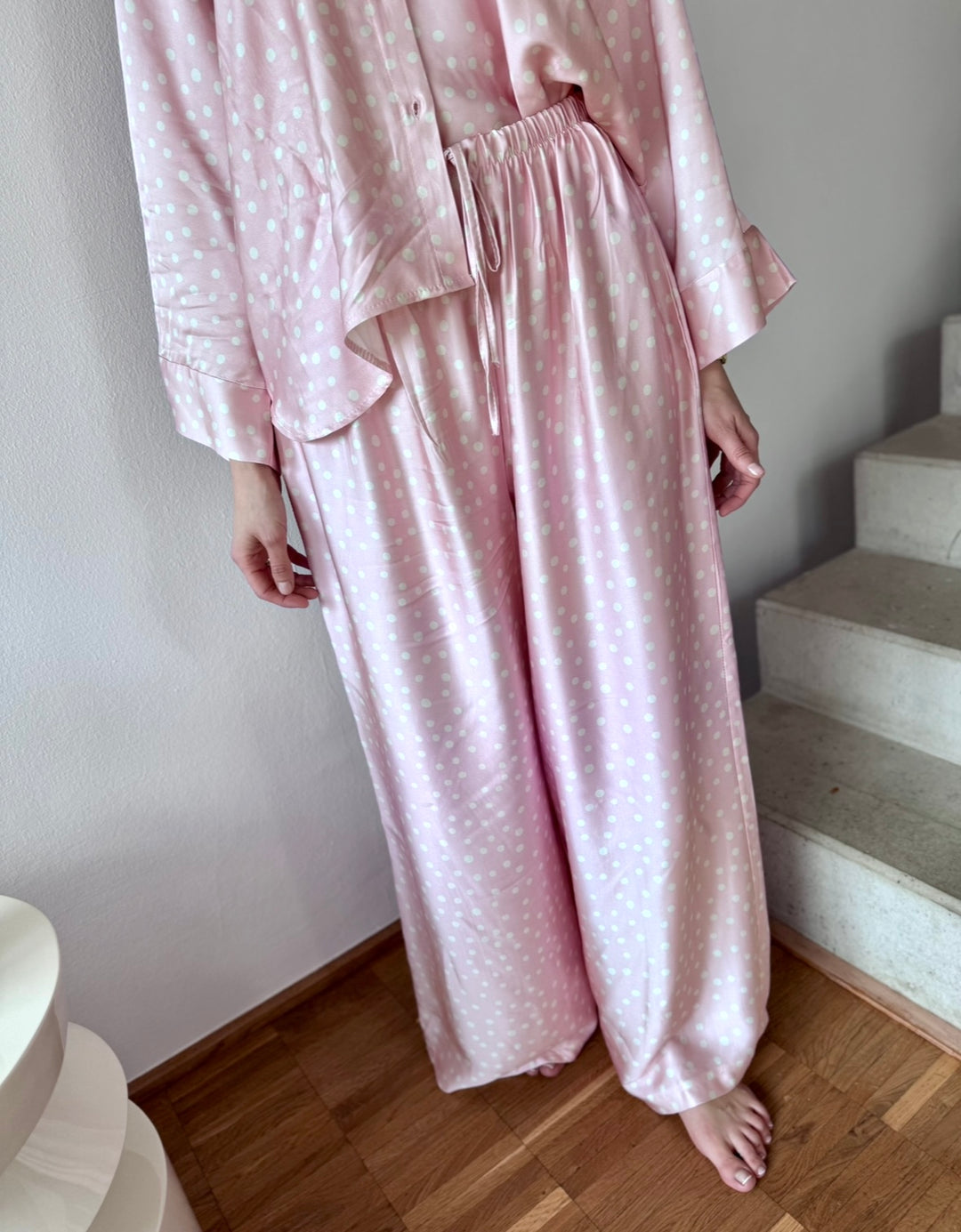 Hose mit Punkten - Rosa
