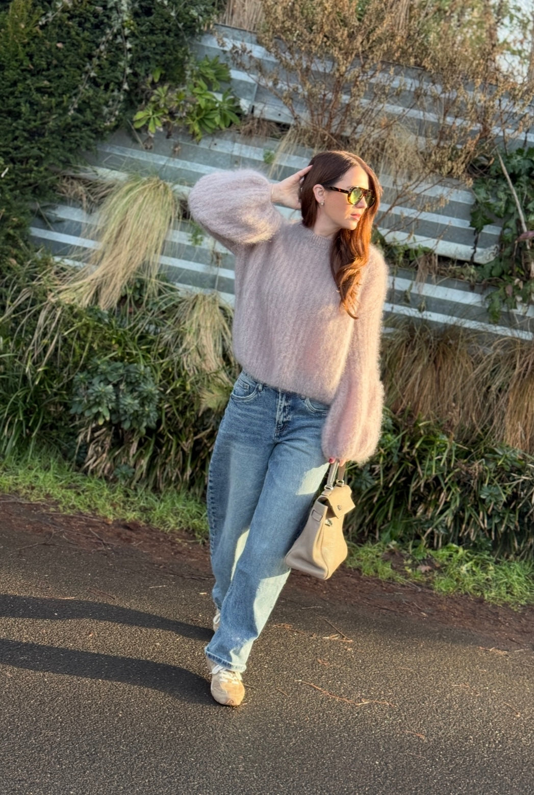 Limited Mohiar-Pullover - Taupe