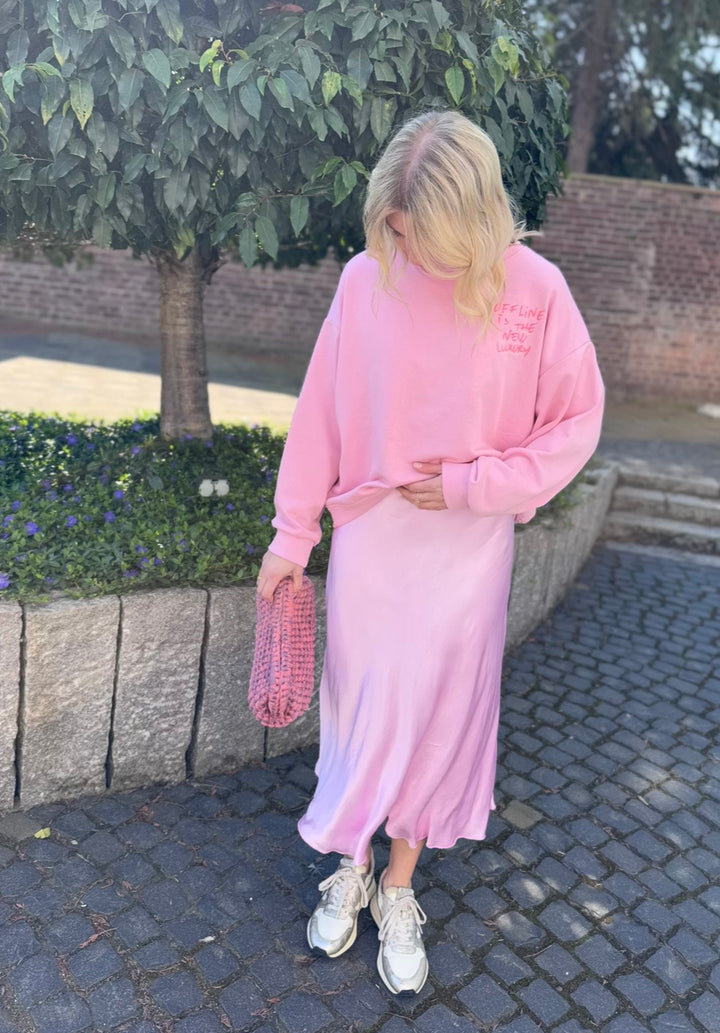 Sweater - Rosa mit Aufschrift