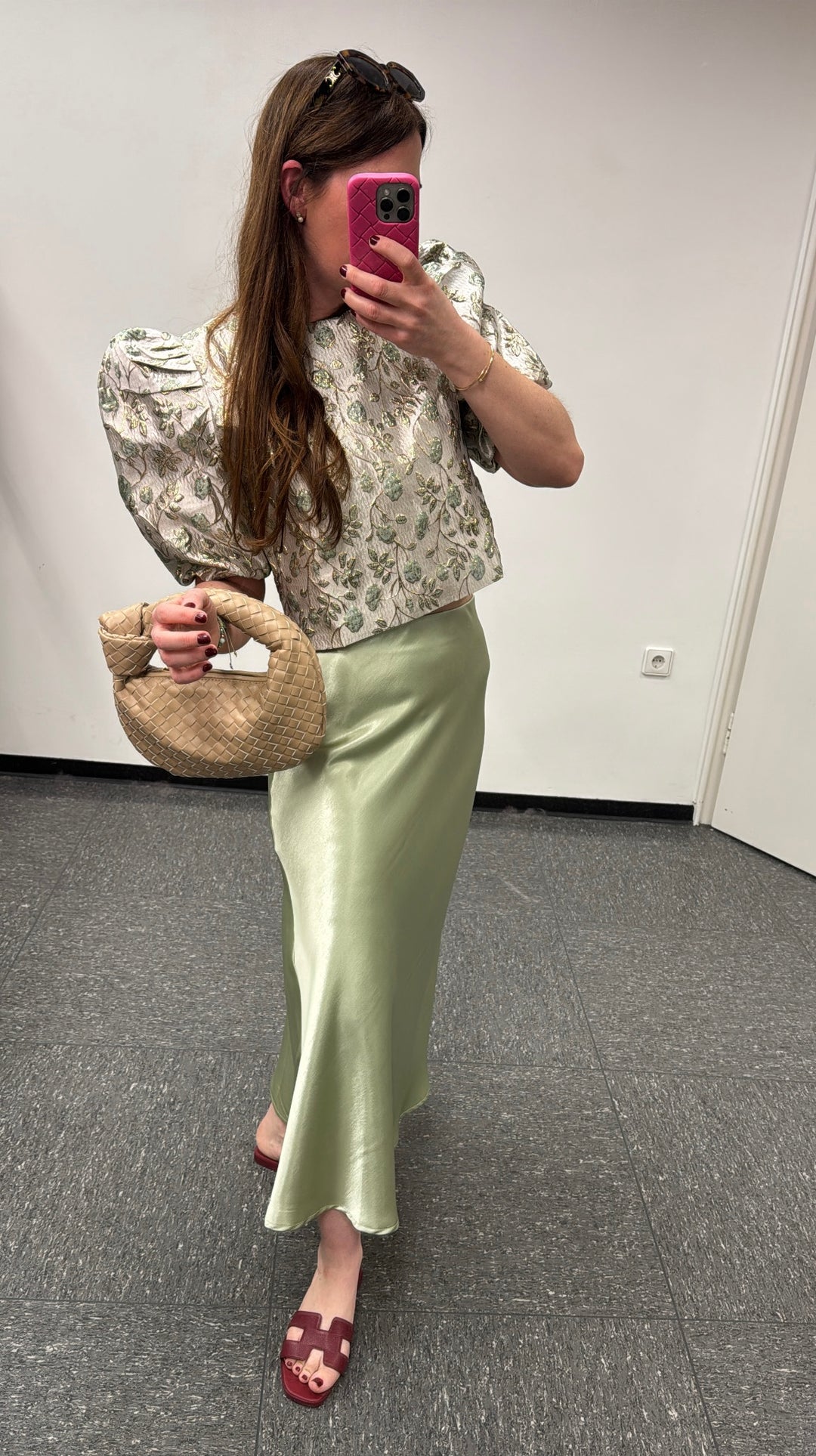 Bluse mit Print - Mint