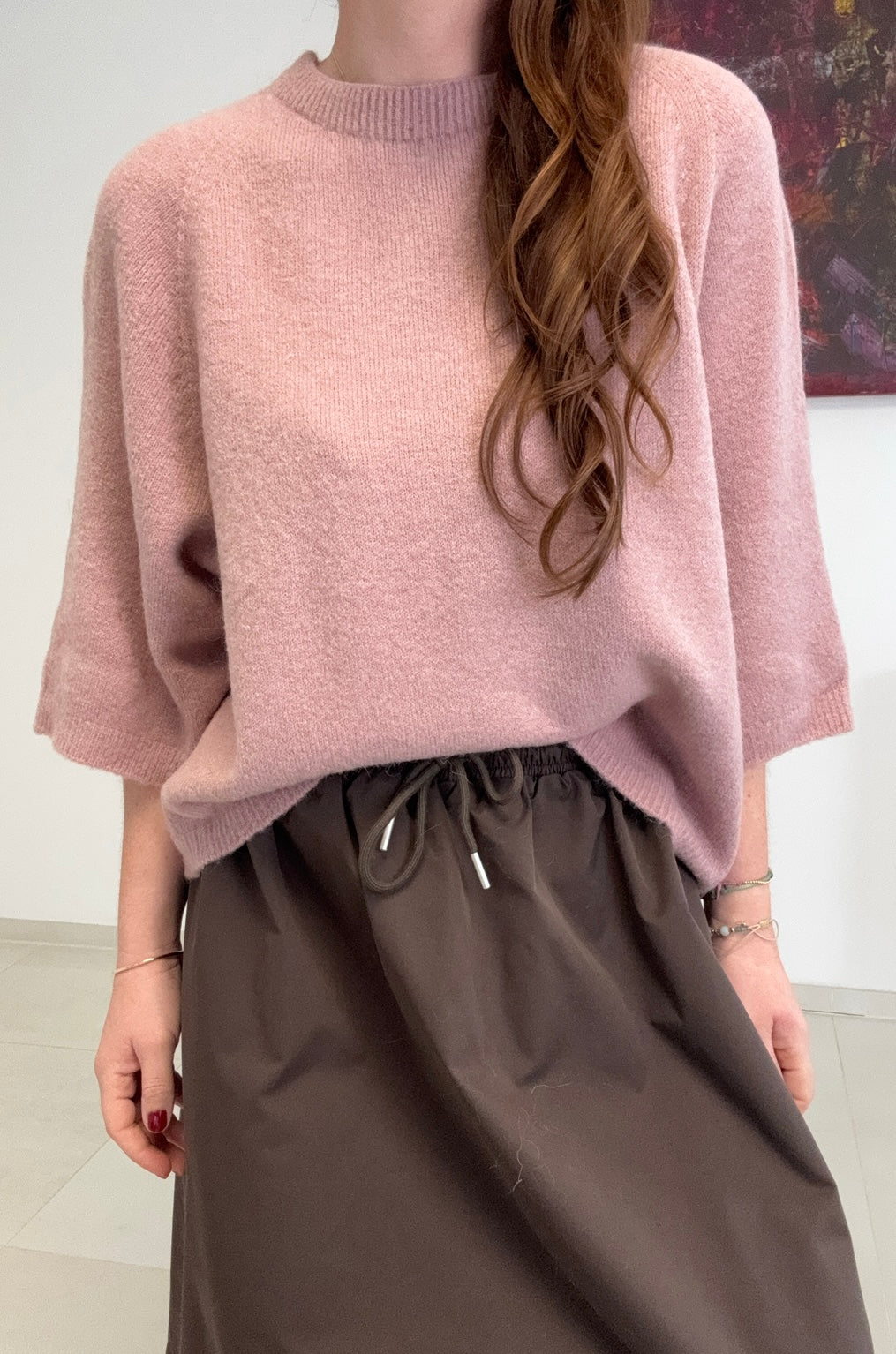 Baby-Alpaka Shirt - Rosa 445