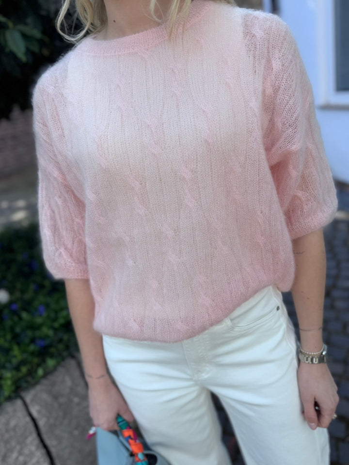 Dünnes Mohair-Shirt - Rosa