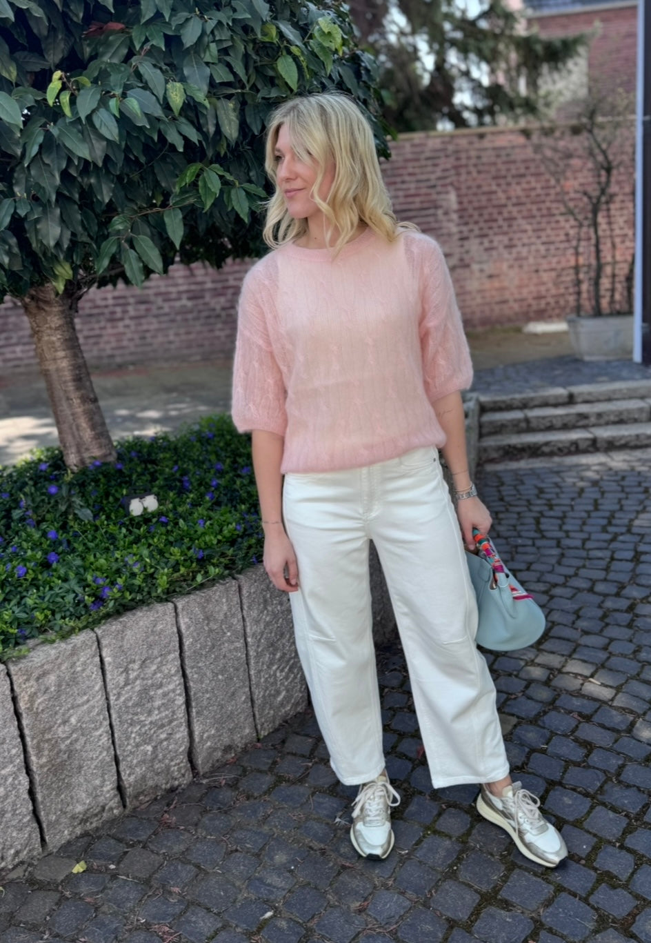 Dünnes Mohair-Shirt - Rosa