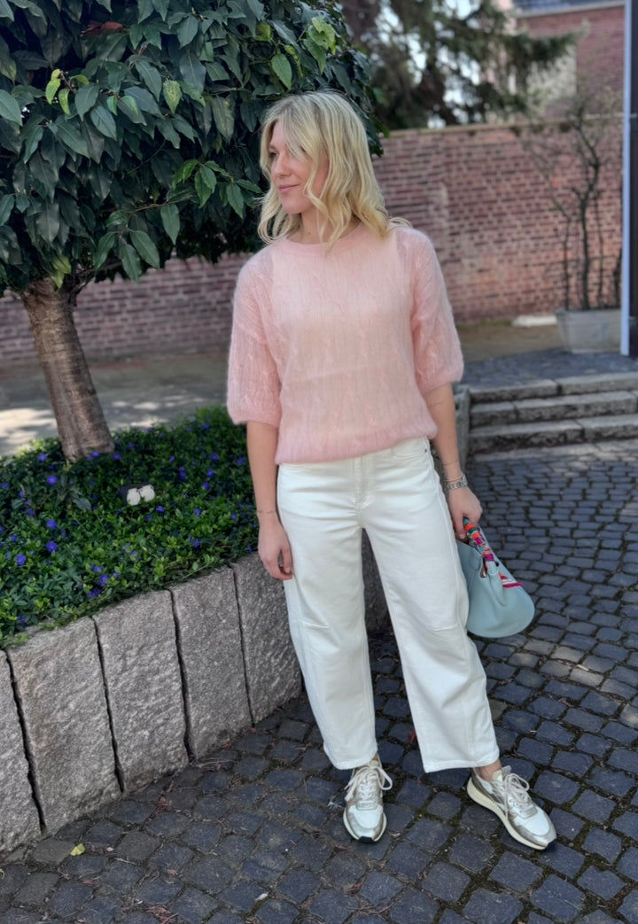 Dünnes Mohair-Shirt - Rosa