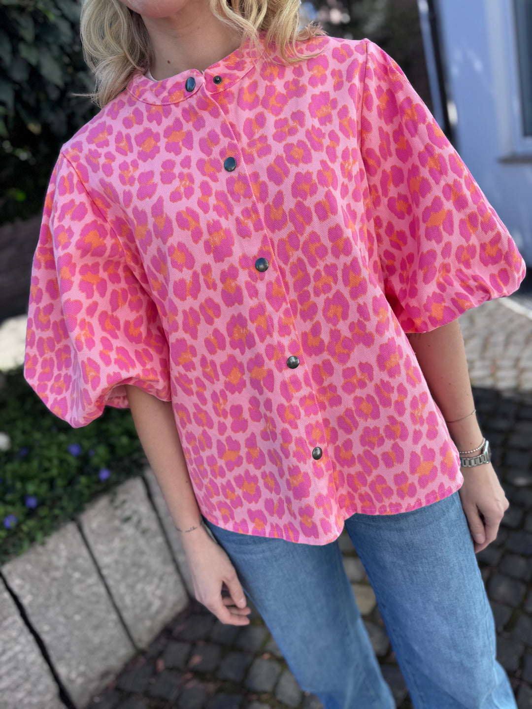 Jacke mit Print - Pink