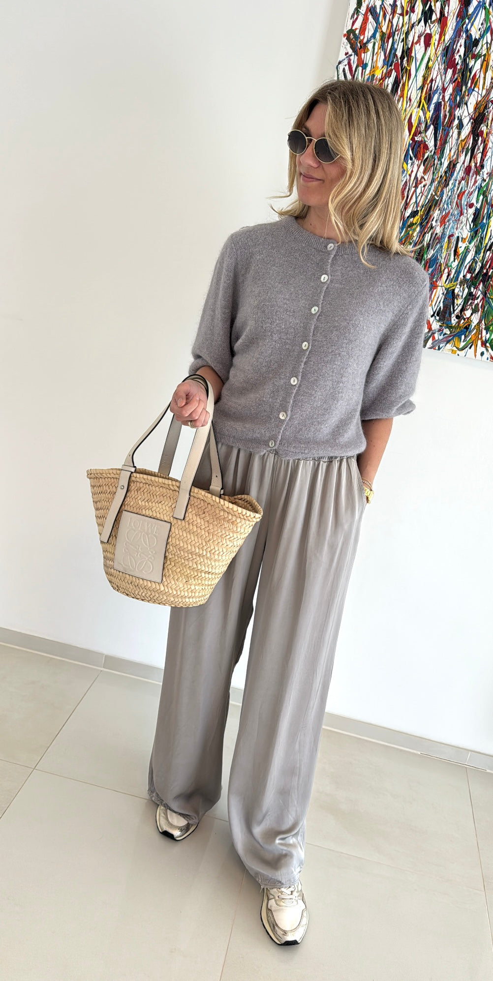 Angora Cardigan - Grau