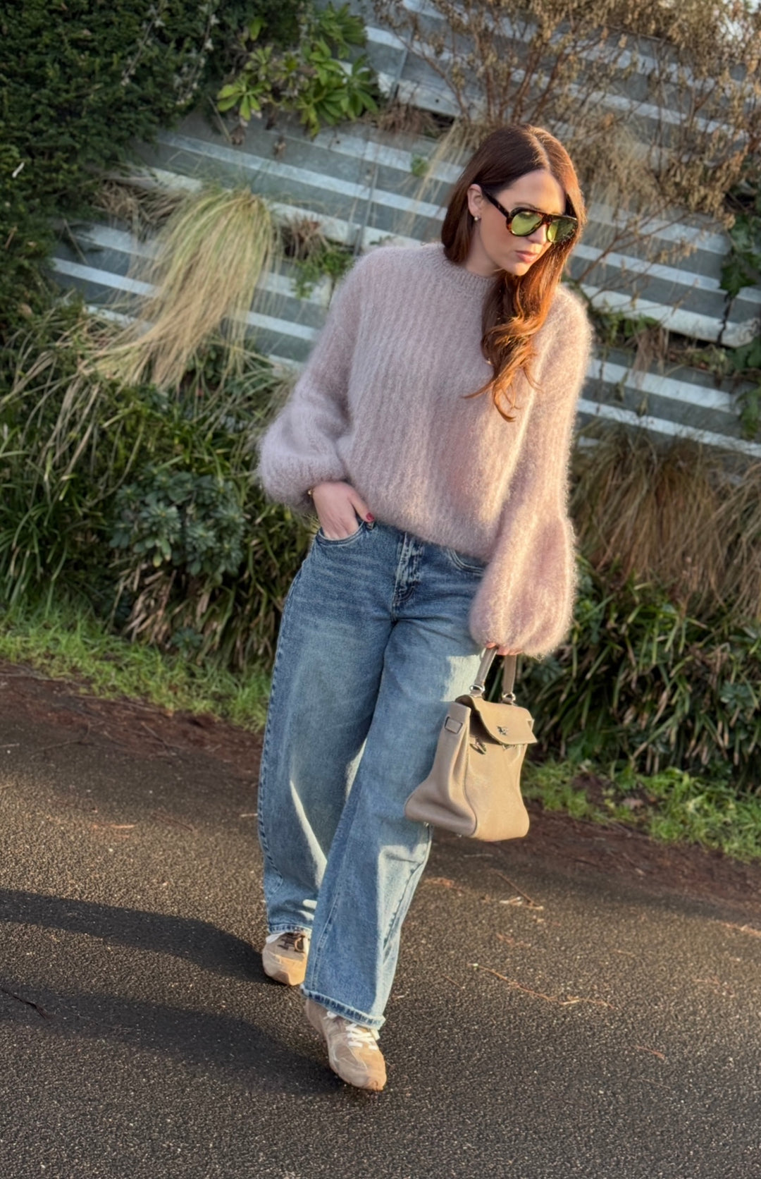 Limited Mohiar-Pullover - Taupe