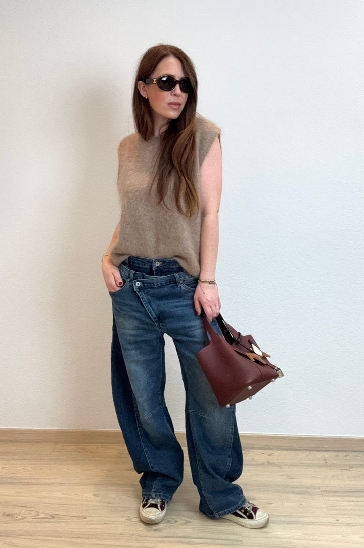 Verspielte Barreljeans - Blau