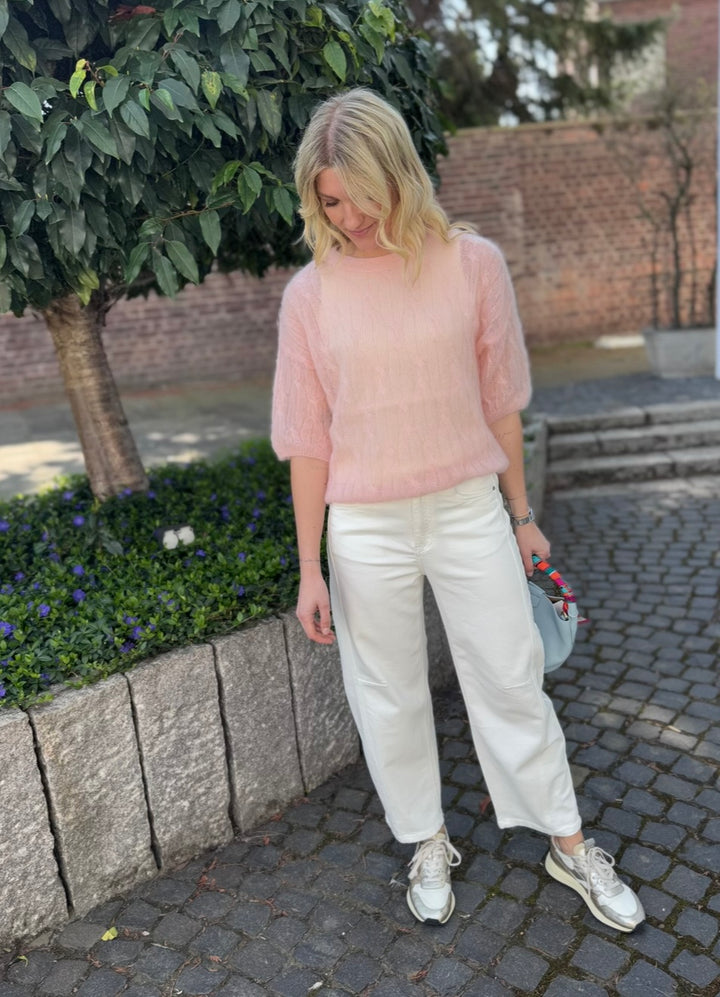 Dünnes Mohair-Shirt - Rosa