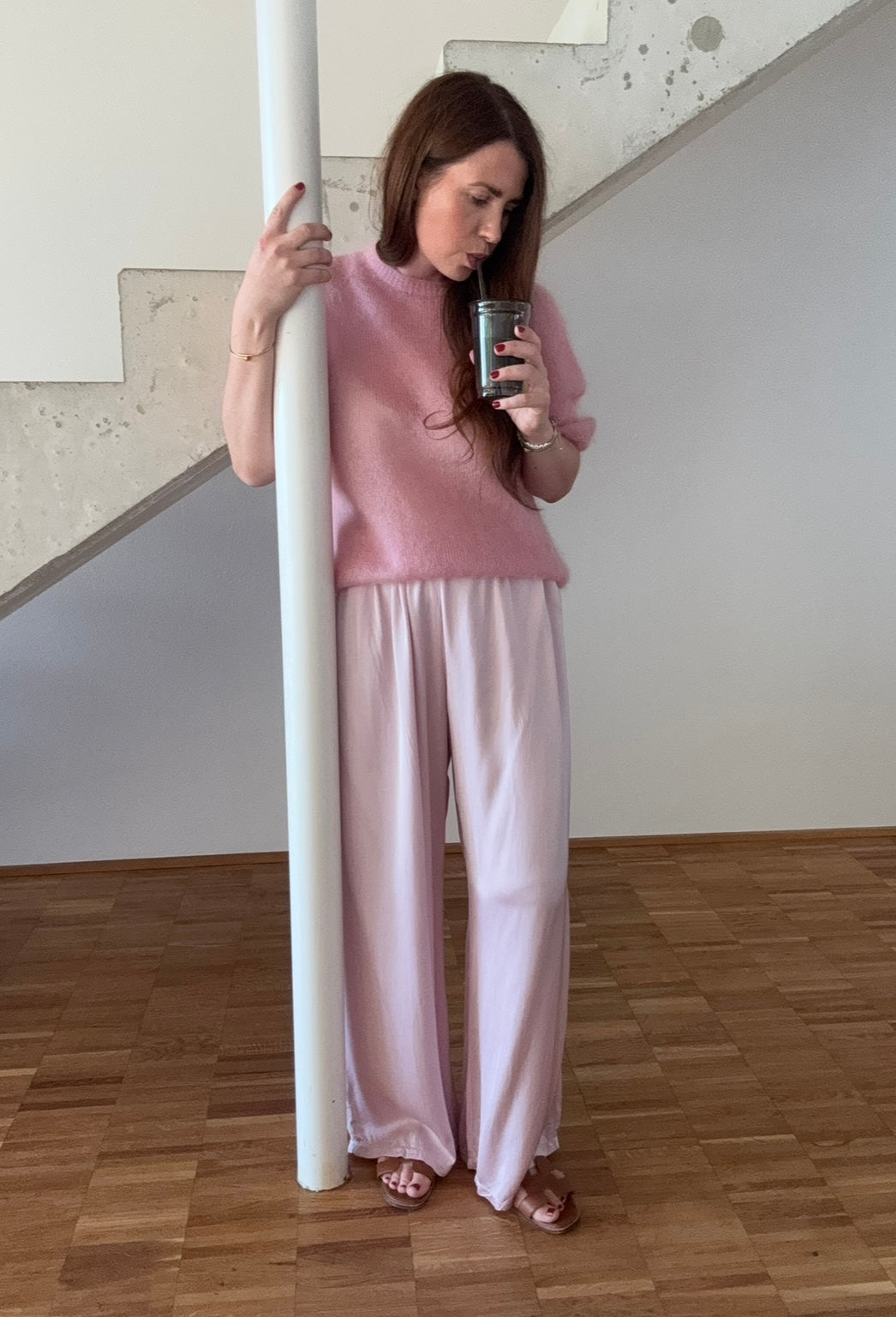 Dünnes Mohairshirt - Rosa