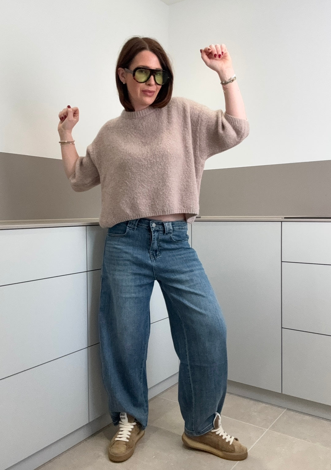 Barrel Jeans - Hellblau