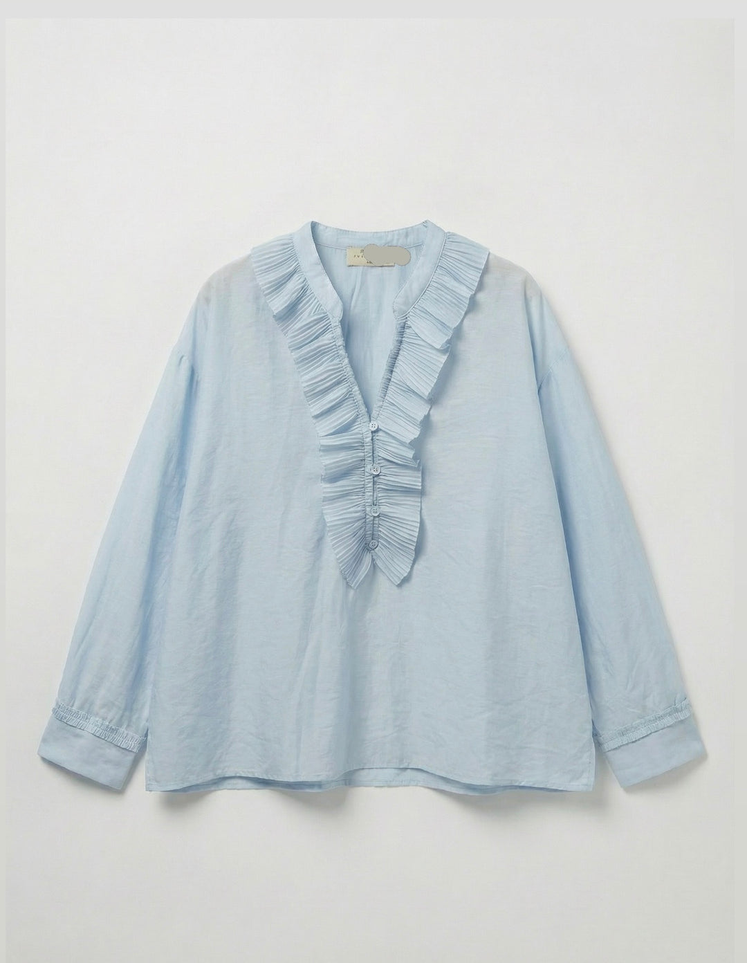 Verspielte Bluse - Hellblau