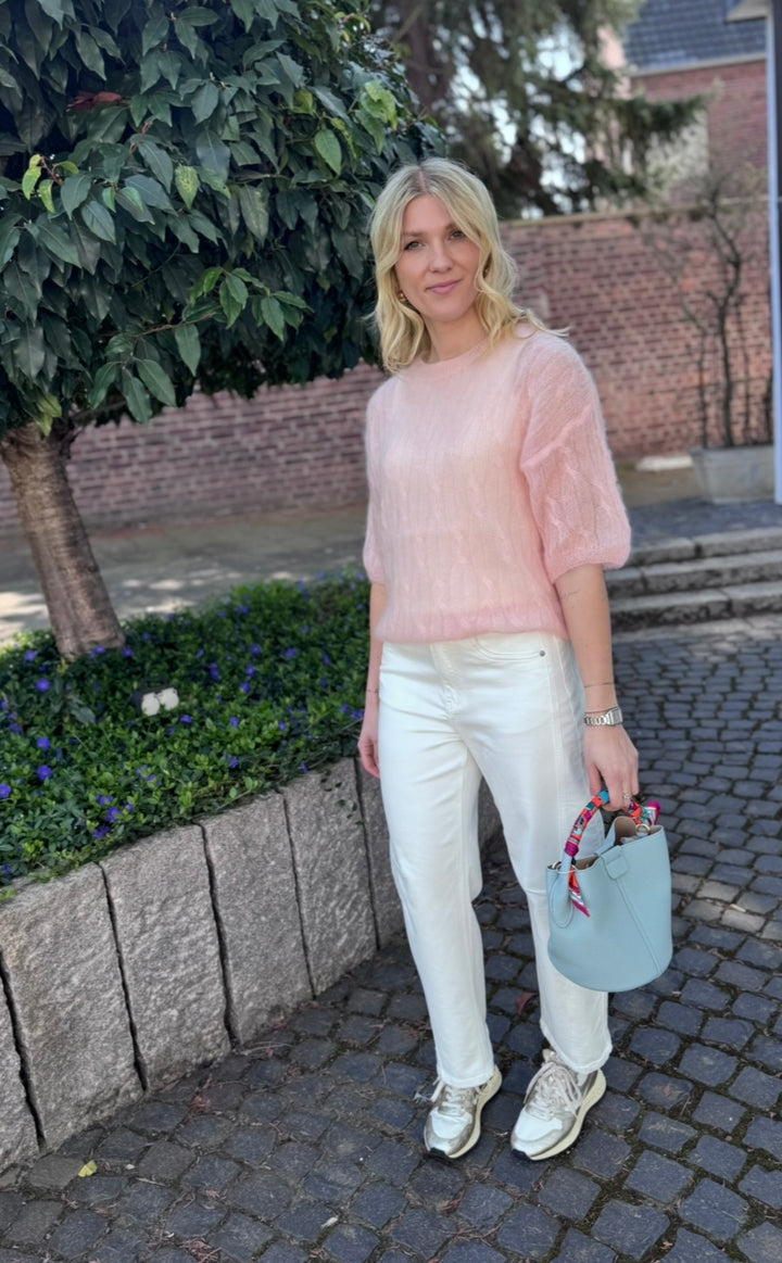 Dünnes Mohair-Shirt - Rosa