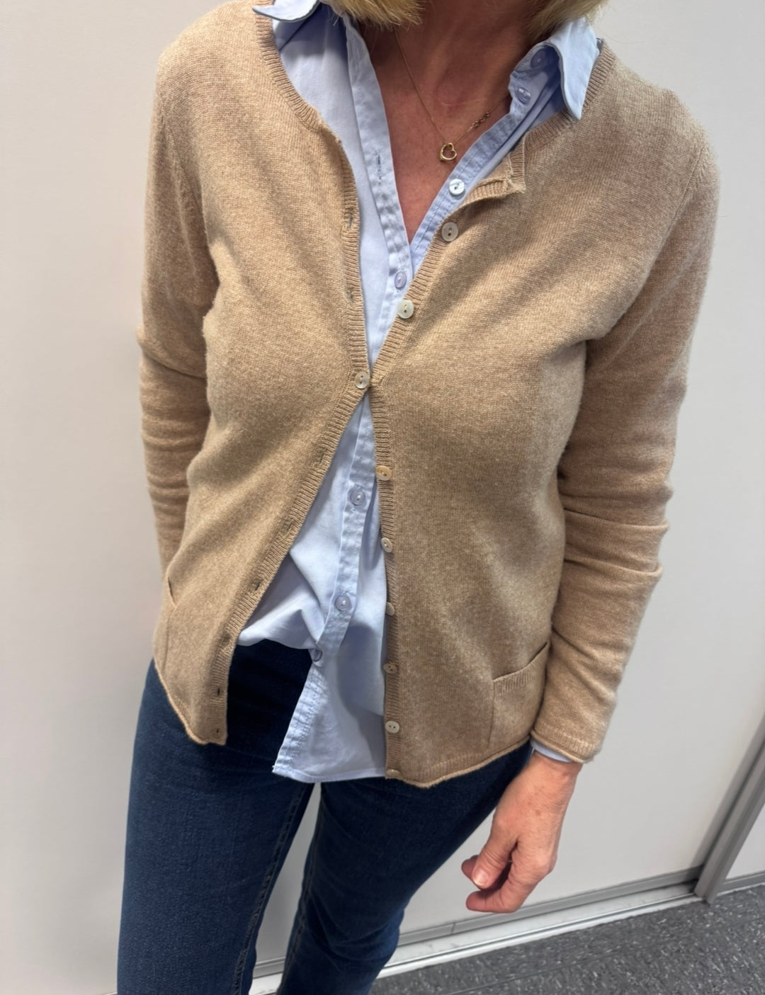 Cardigan aus Wolle - Beige