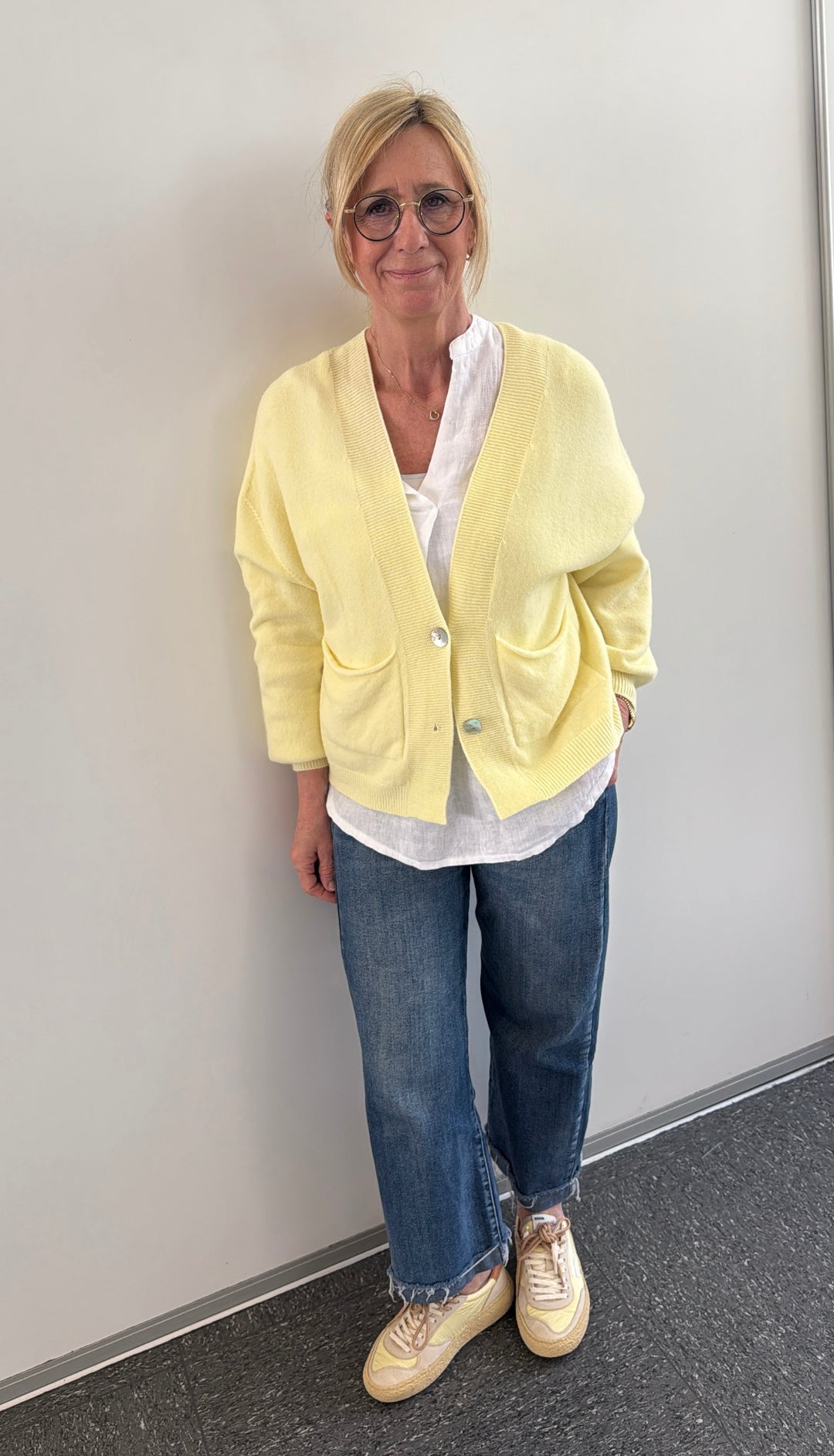 Cardigan - Gelb