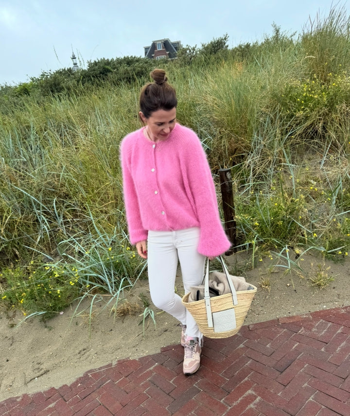 Mohair-Cardigan - pink