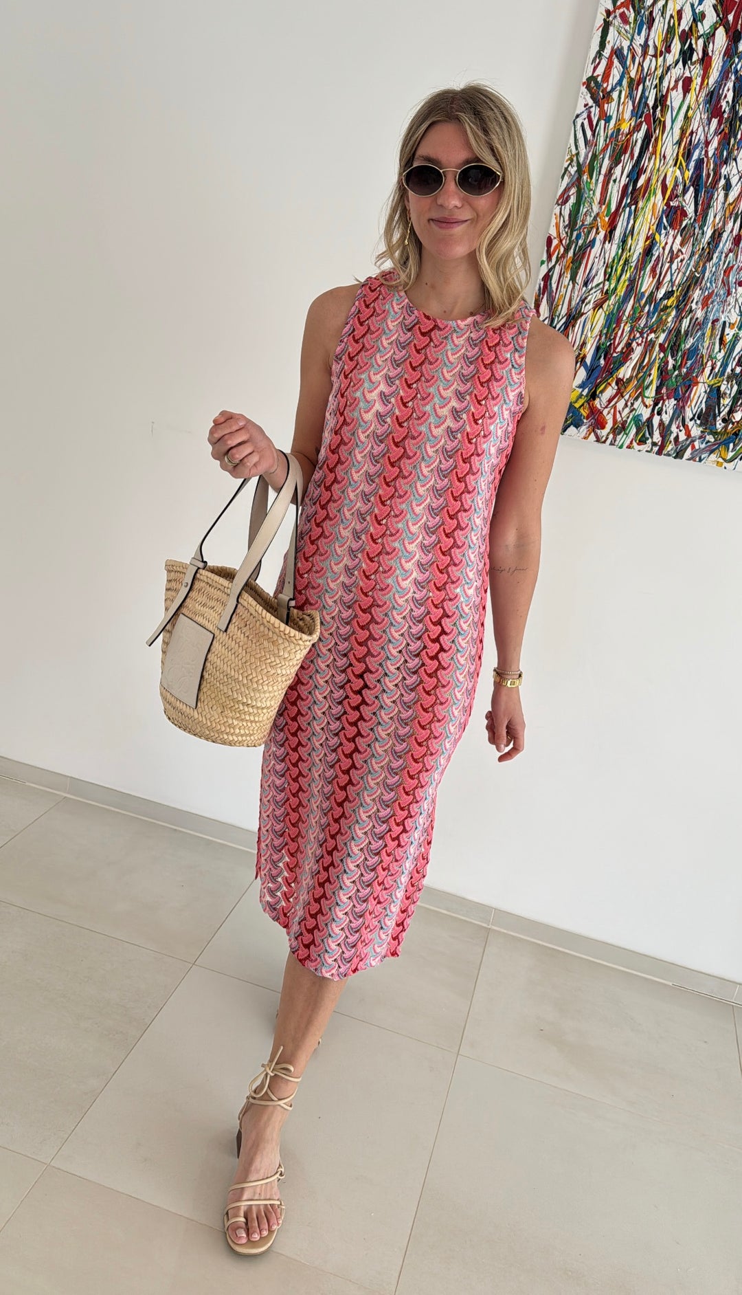 Strickkleid - Pink