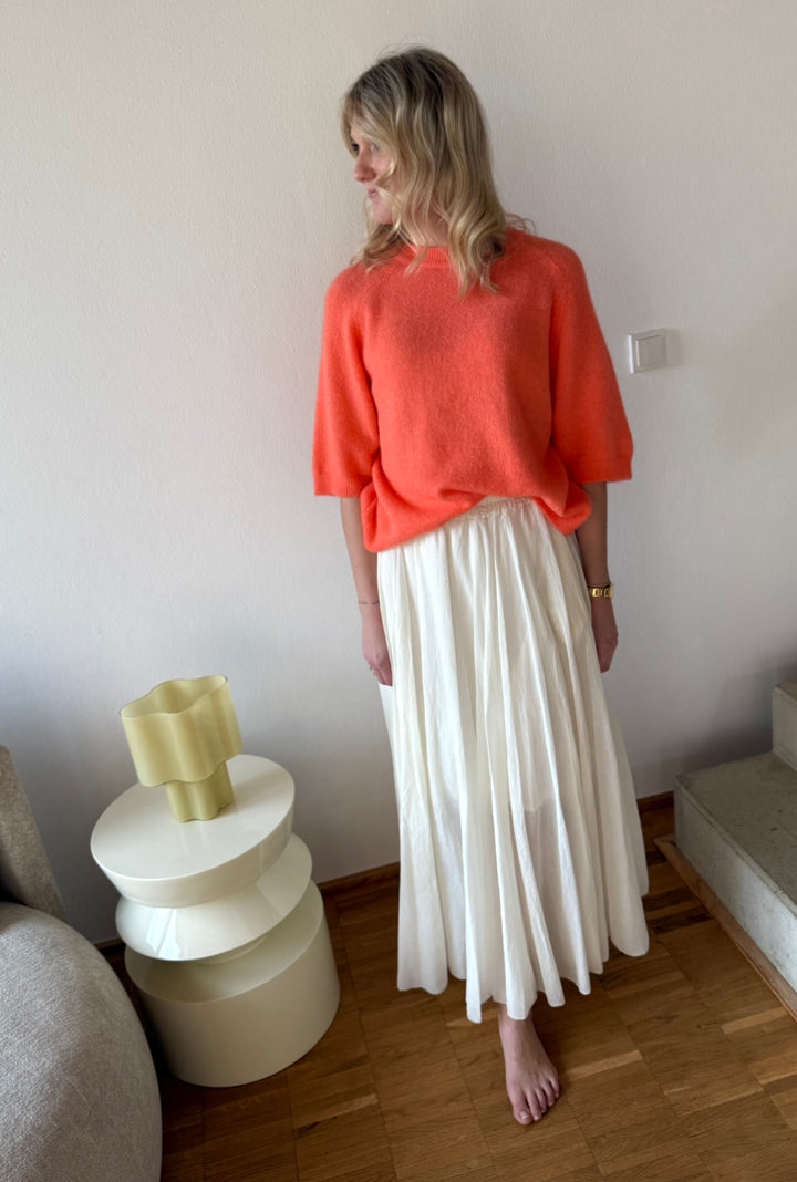 Strickshirt mit Baby-Alpaka - Orange