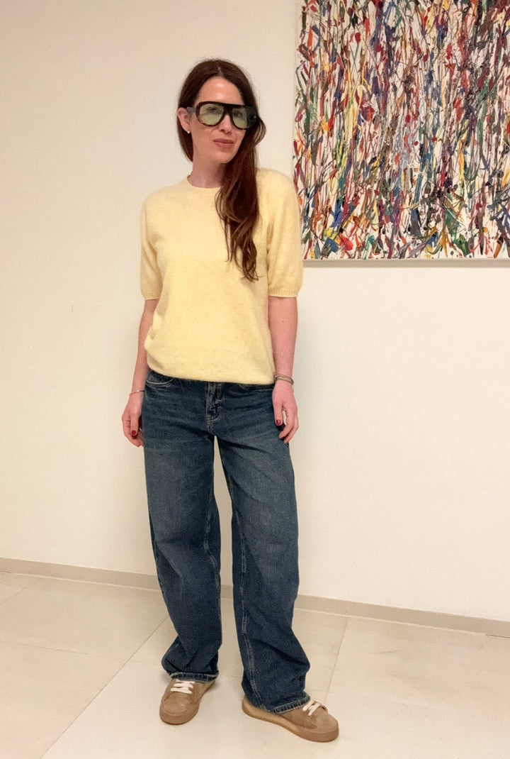 Kaschmir/Woll Shirt - Gelb