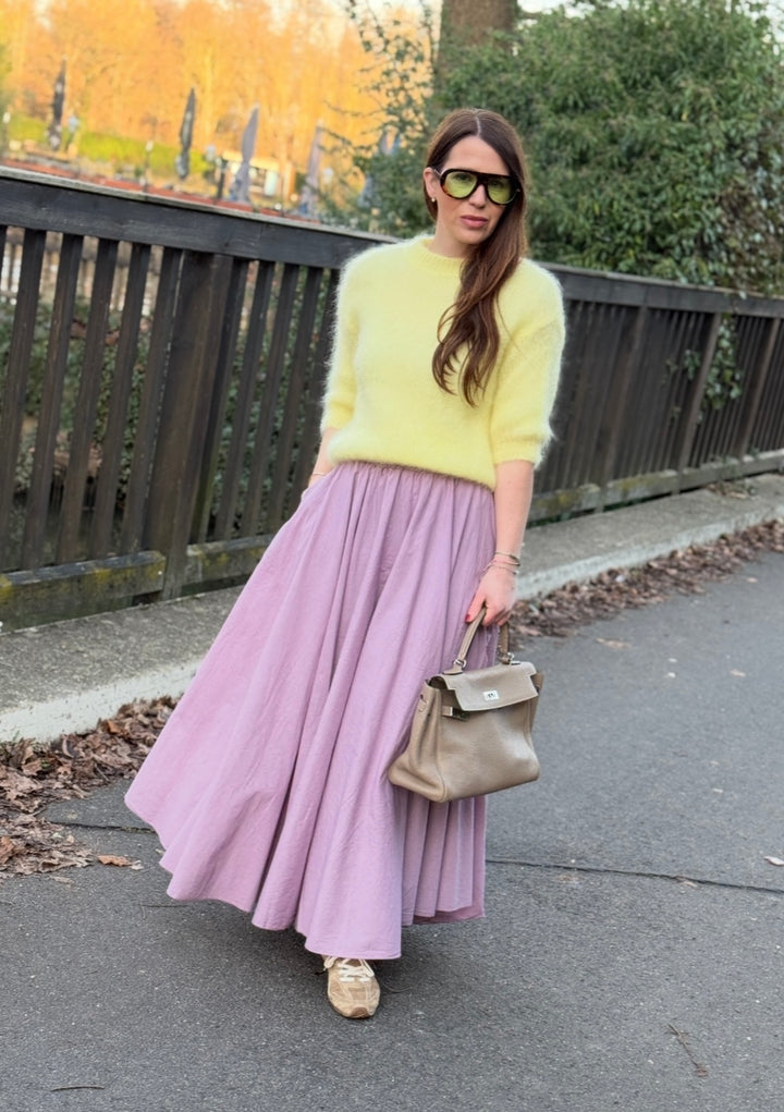 Rock aus Baumwolle - Flieder