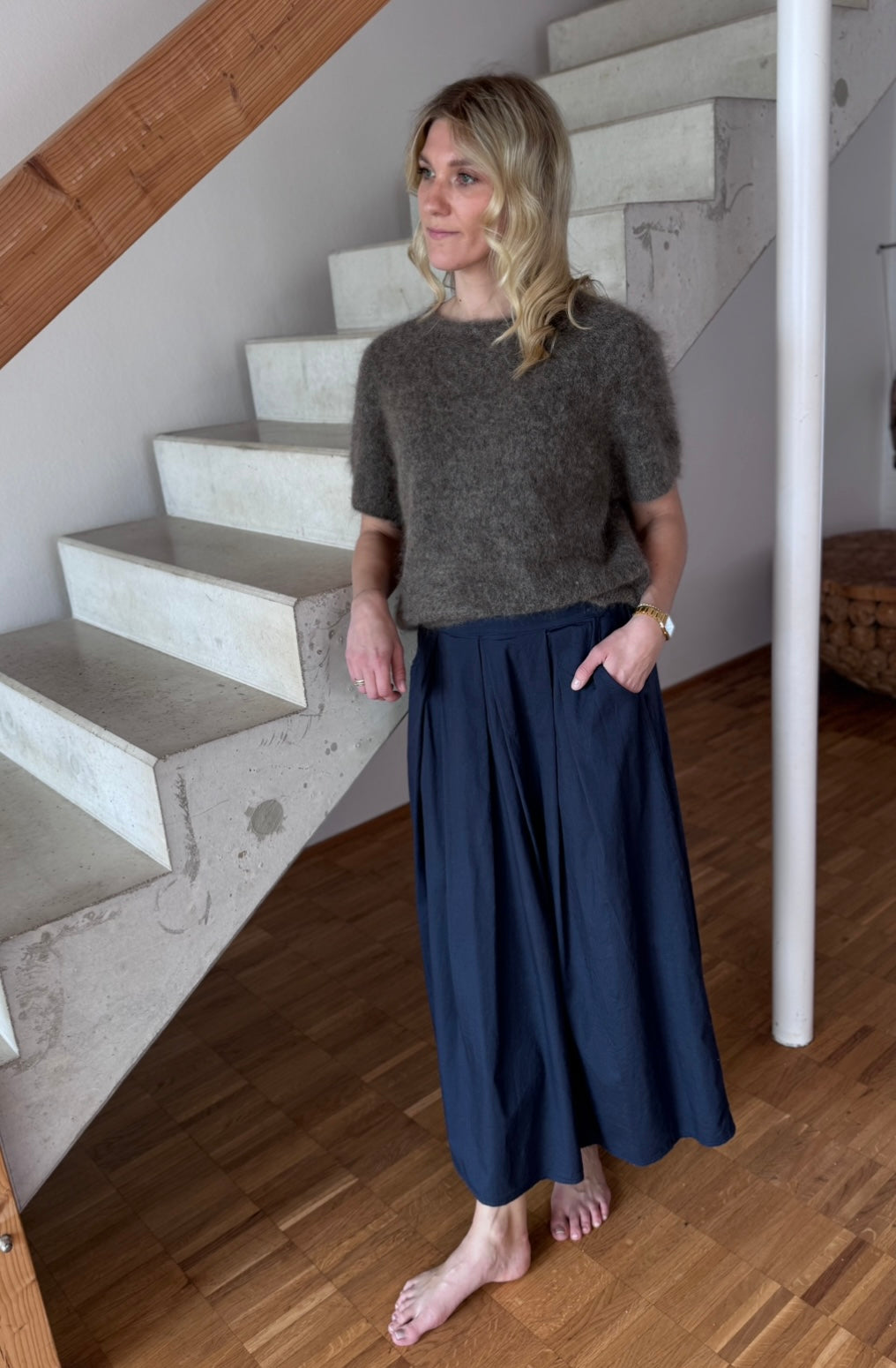Super Kid Mohair Shirt Taupe - Limitiert