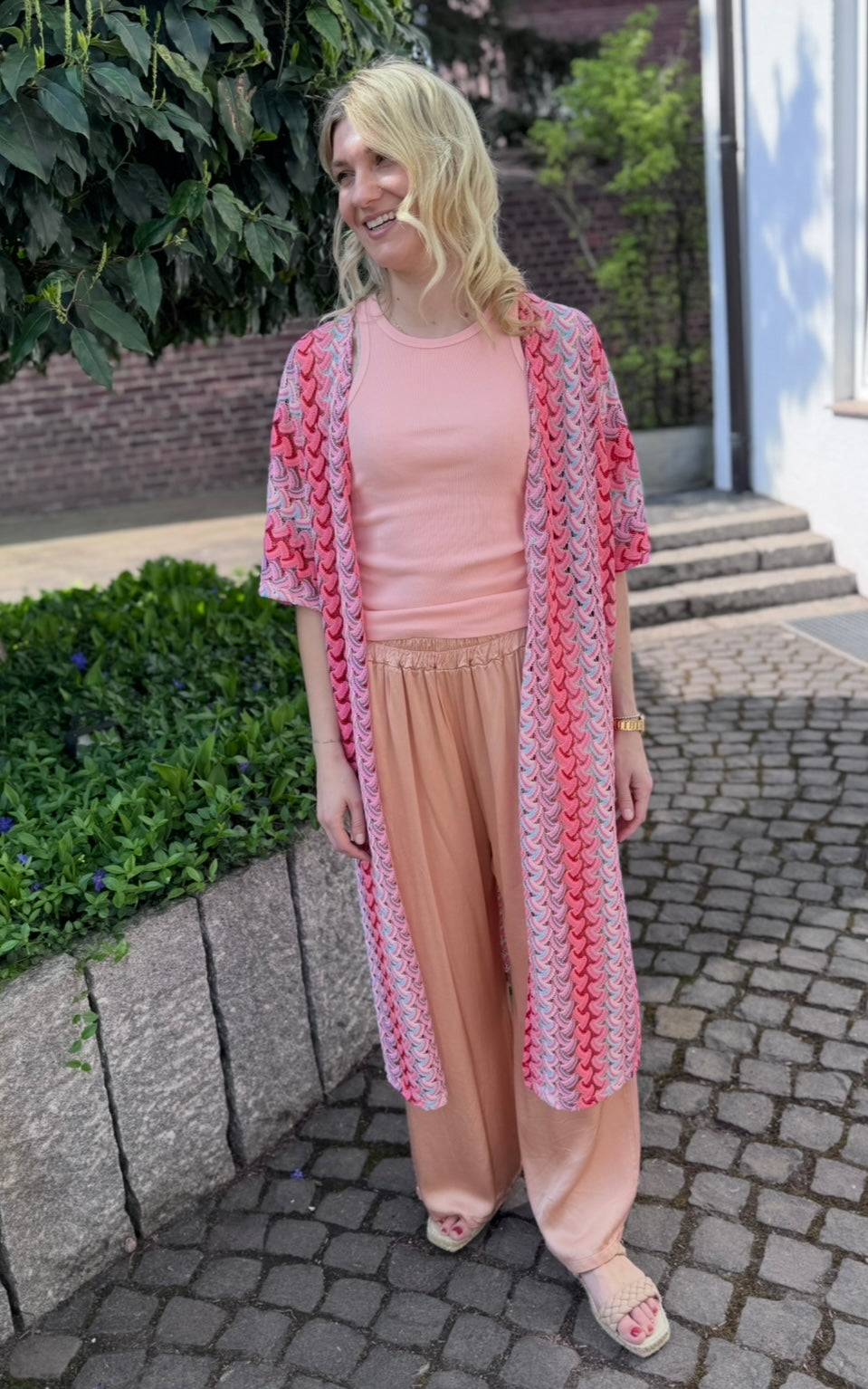 Strickmantel - Pink