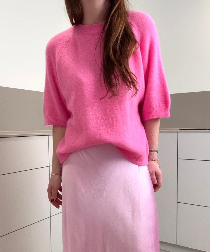 Strickshirt mit Baby-Alpaka - Rosa 57