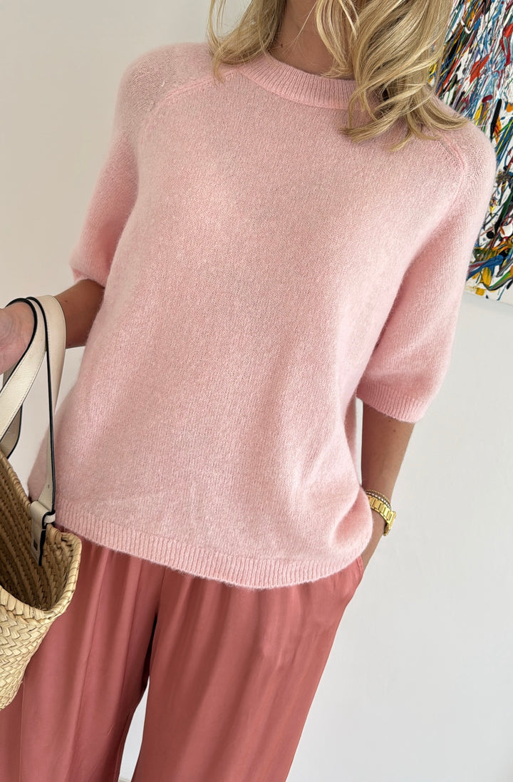 Alpaka-Strickshirt - Rosa
