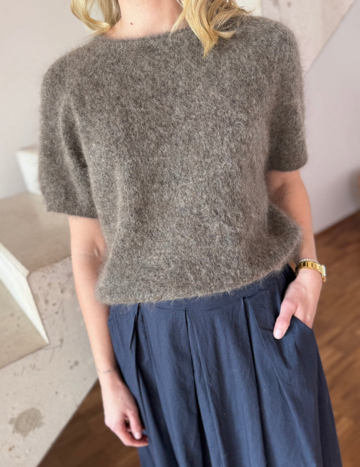 Super Kid Mohair Shirt Taupe - Limitiert