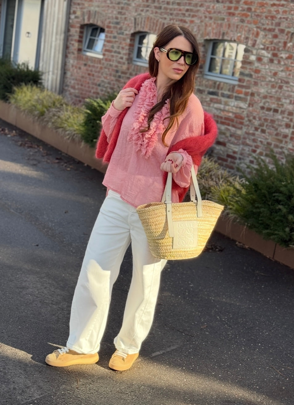 Verspielte Bluse - Rot/Orange