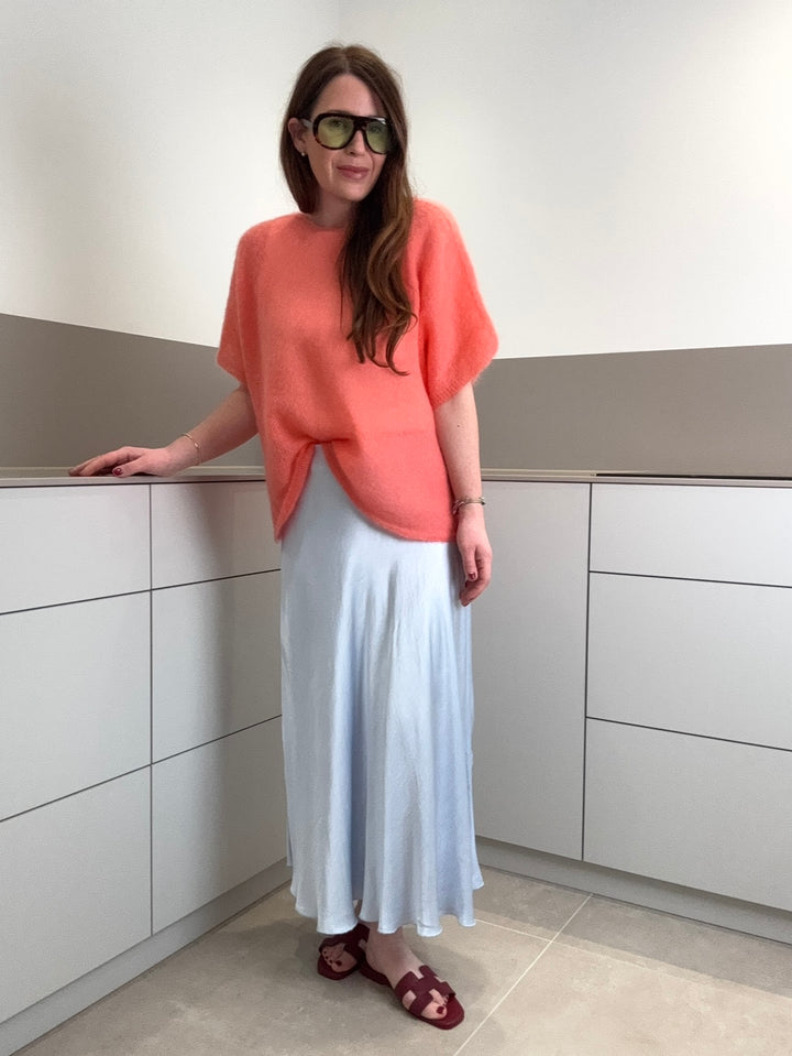 Dünnes Mohairshirt - Orange