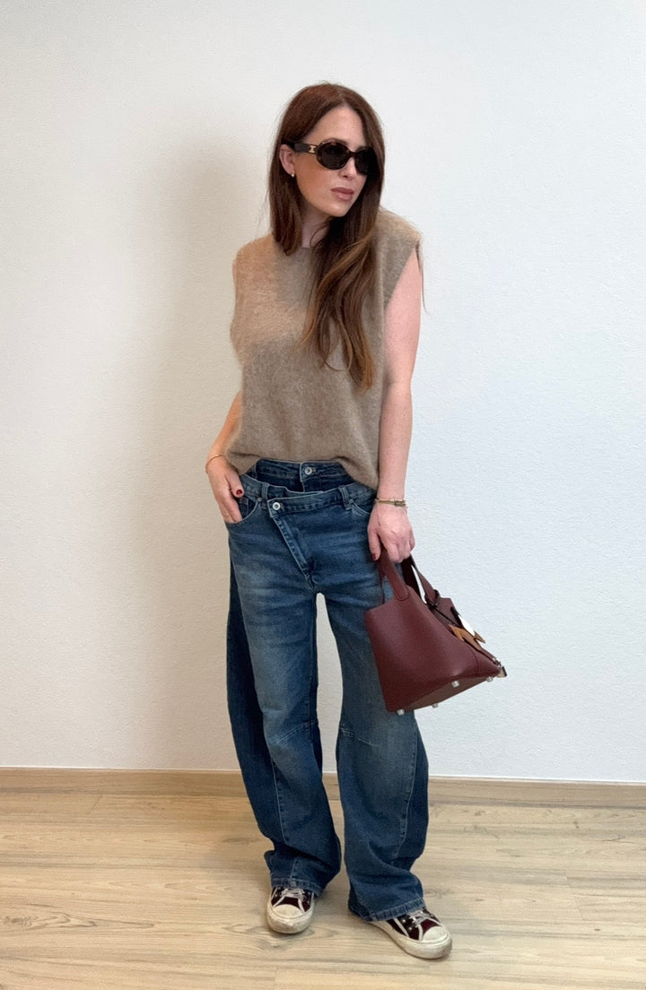 Verspielte Barreljeans - Blau