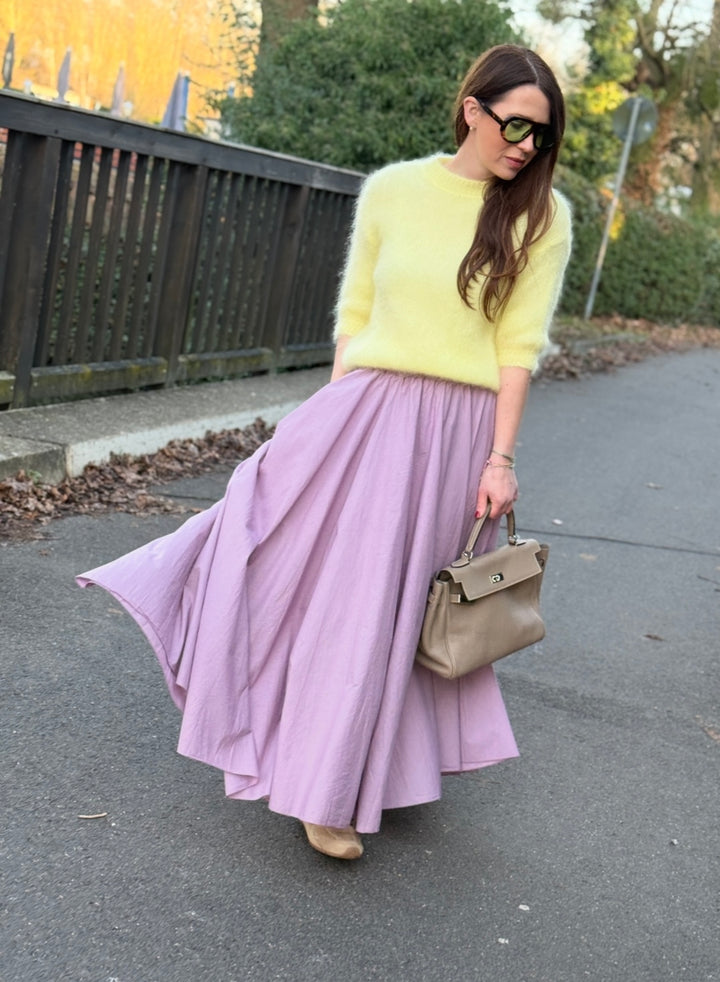 Rock aus Baumwolle - Flieder