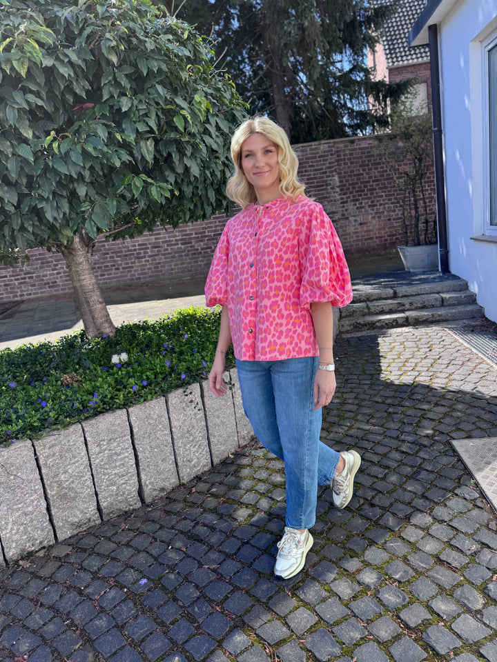Jacke mit Print - Pink