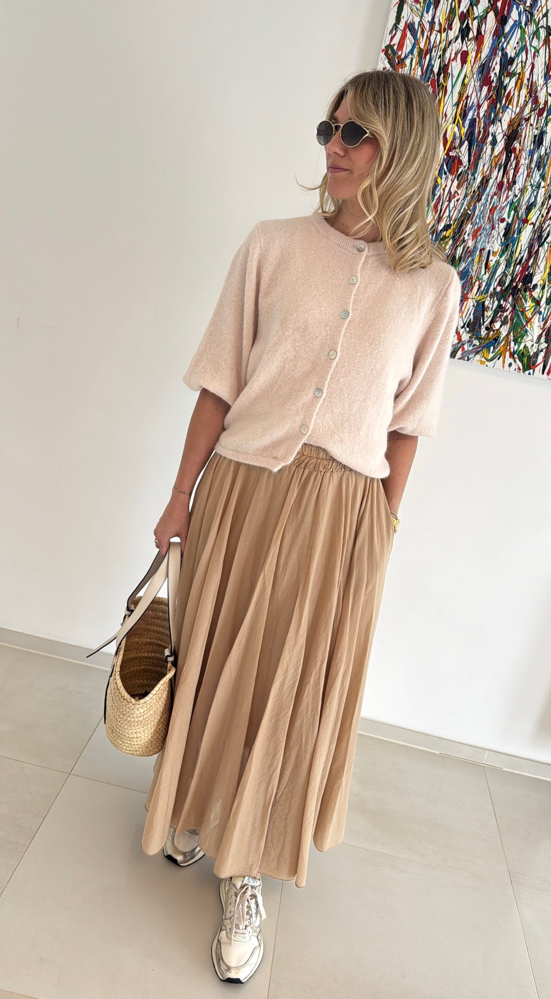 Angora Cardigan - Beige
