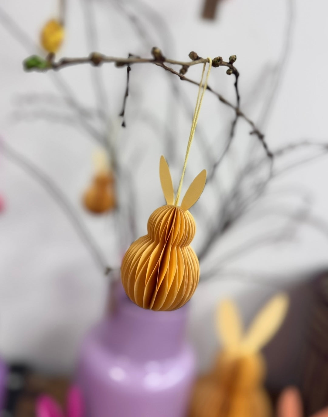 Mini Papieranhänger - Gelb