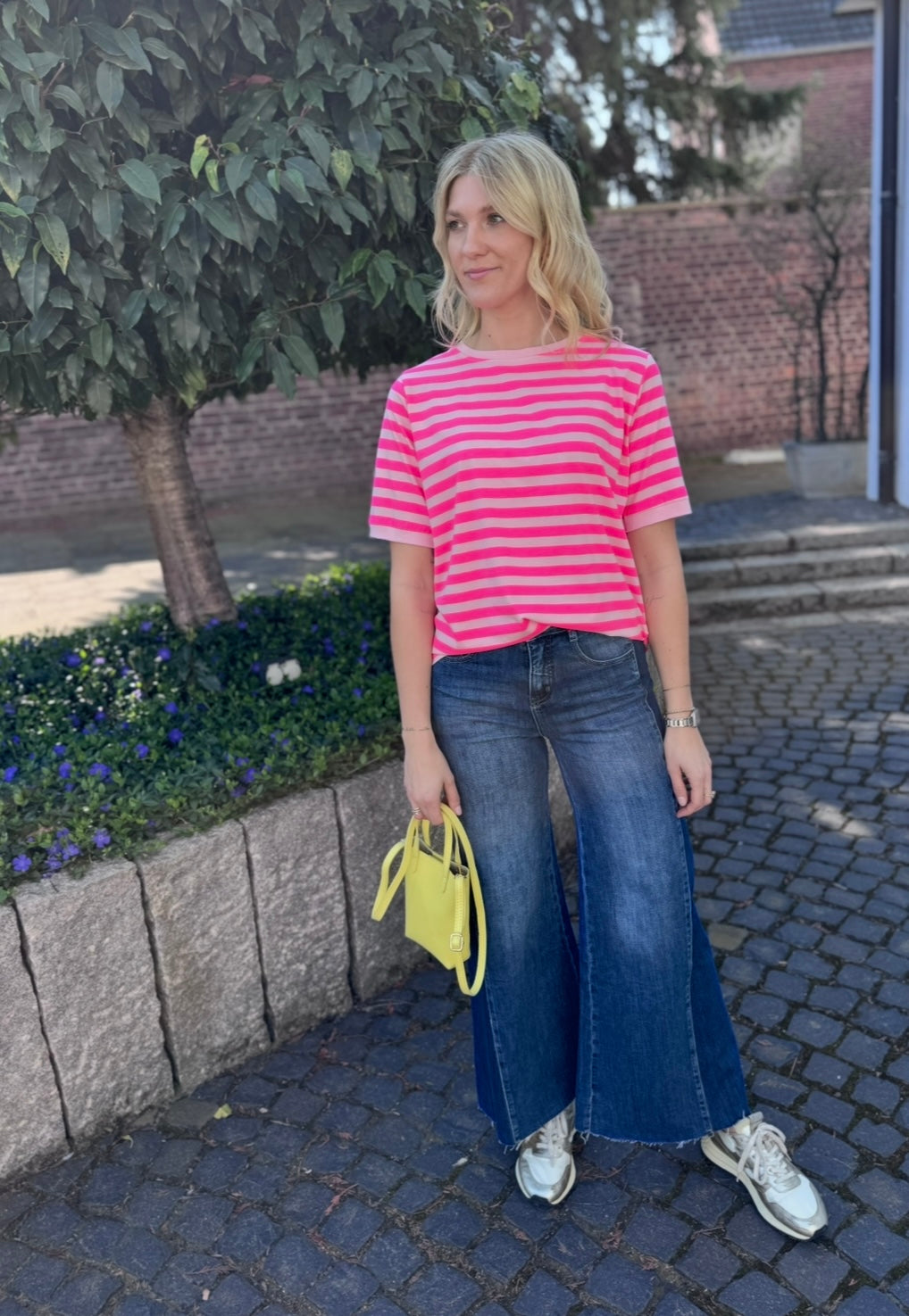 T-Shirt gestreift - Pink