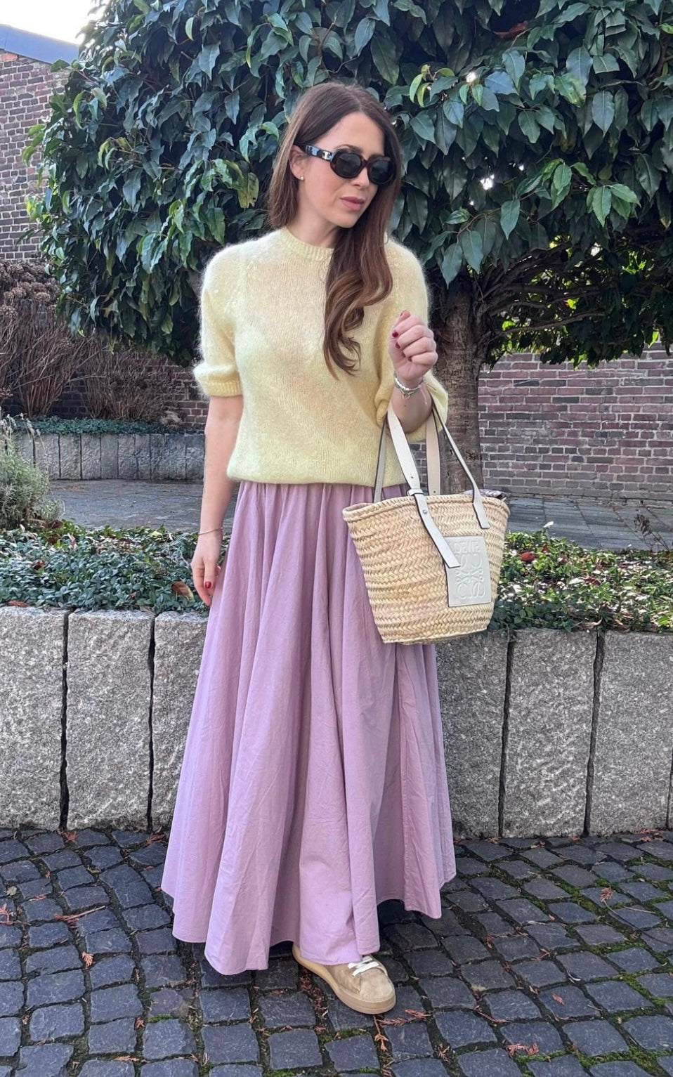 Rock aus Baumwolle - Flieder