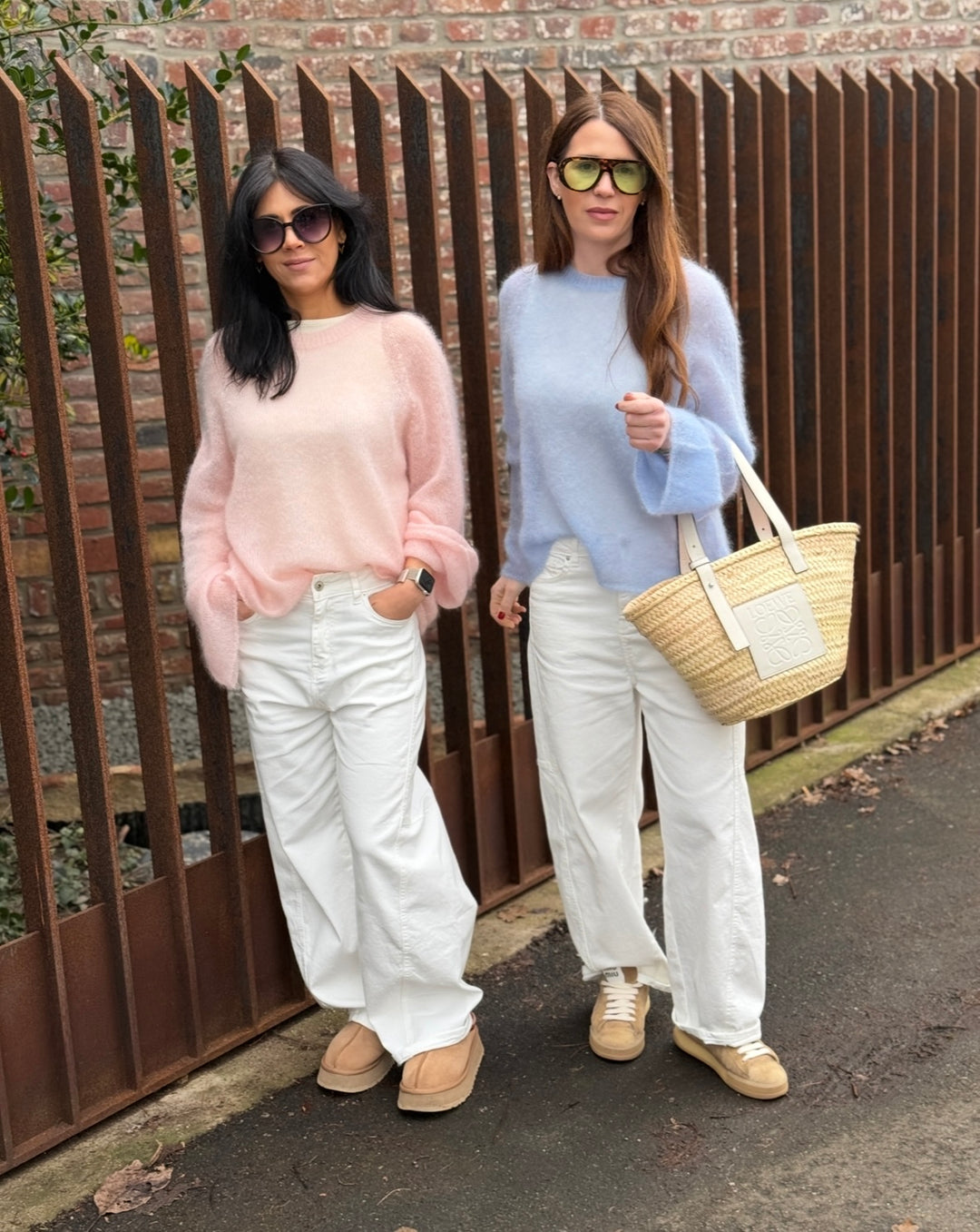 Dünner Mohairpullover - Rosa