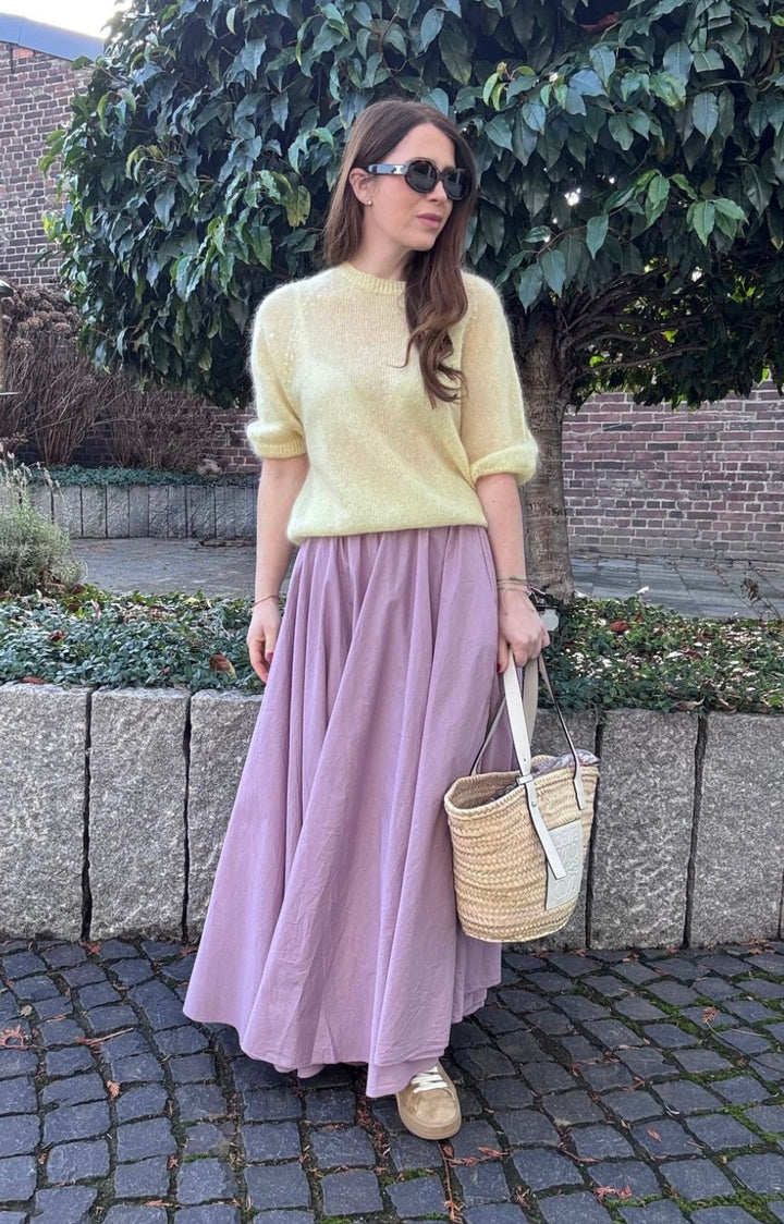 Rock aus Baumwolle - Flieder