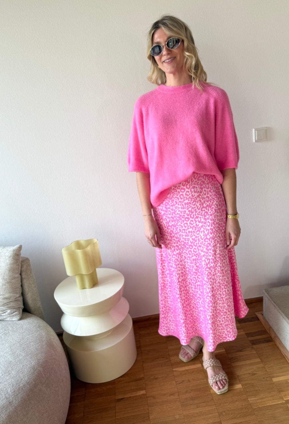 Rock mit Print - Pink