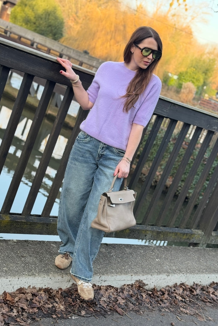 Alpaka-Shirt - Flieder