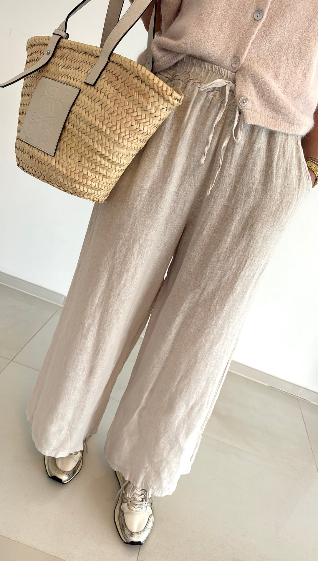 Leinenhose - Beige