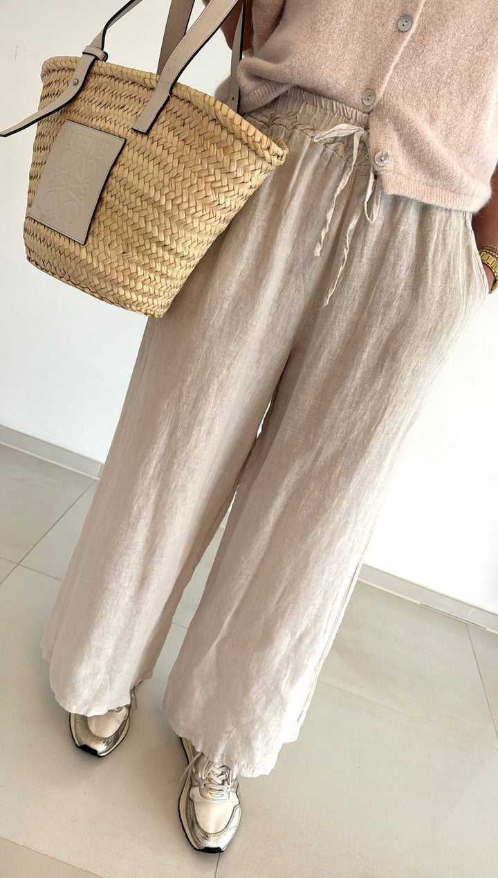 Leinenhose - Beige