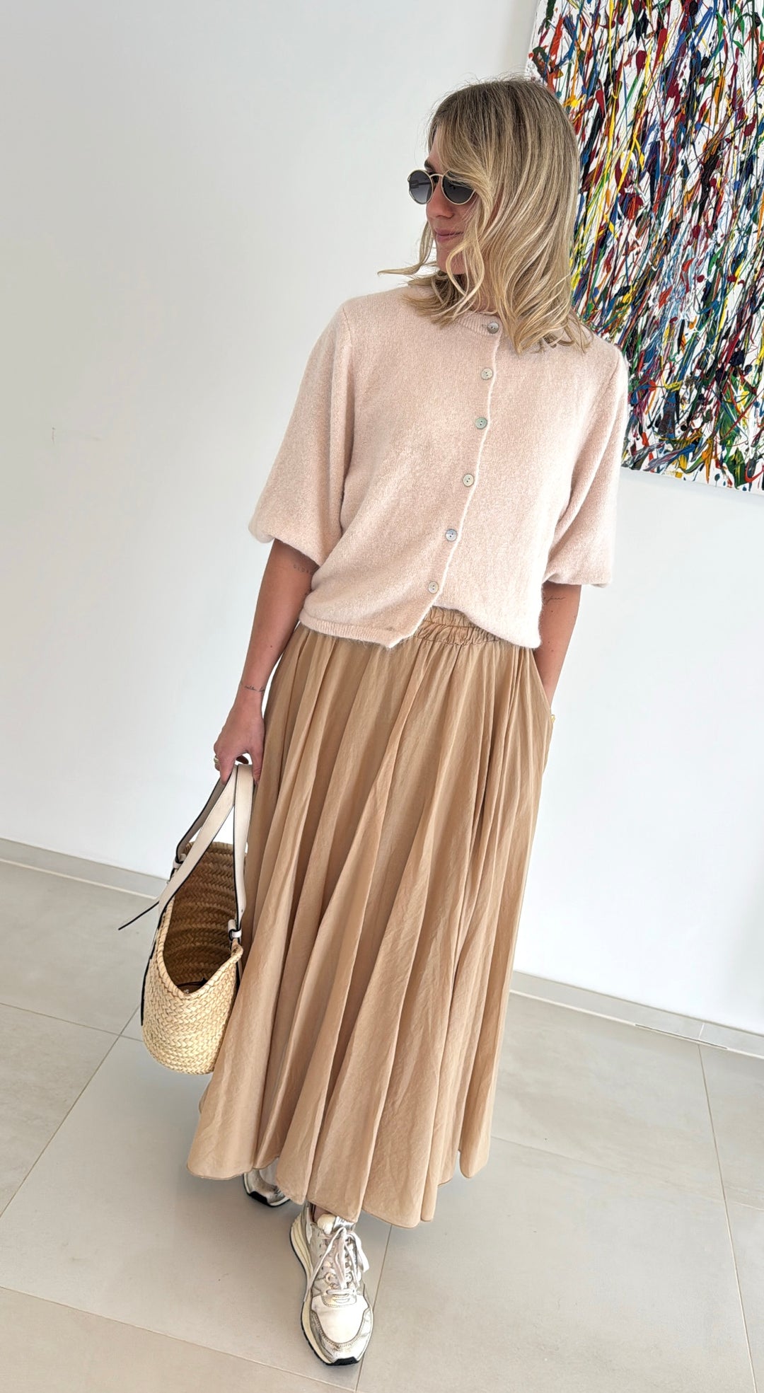 Angora Cardigan - Beige