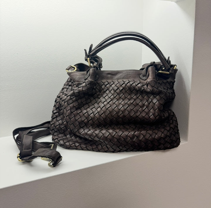 Tasche aus Leder - Braun