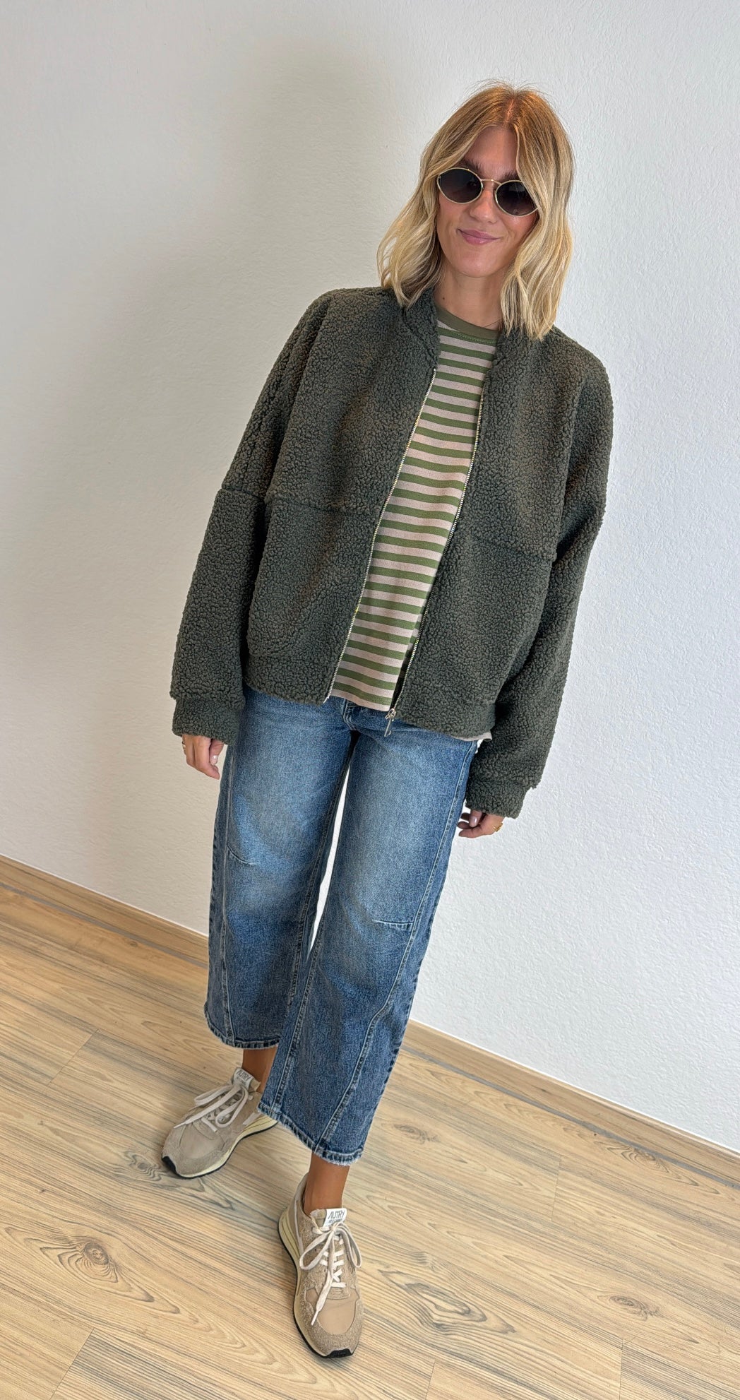 Teddyjacke - Grün