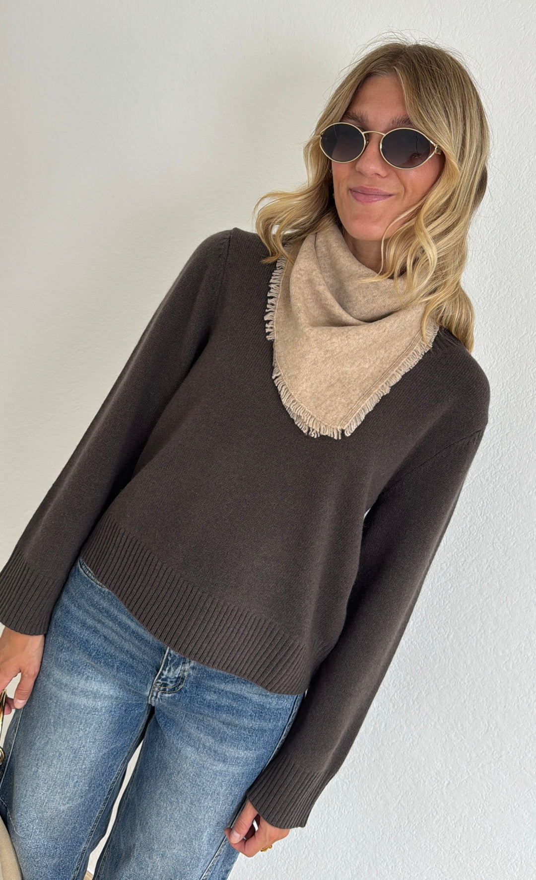 Tuch aus Kaschmir - Beige