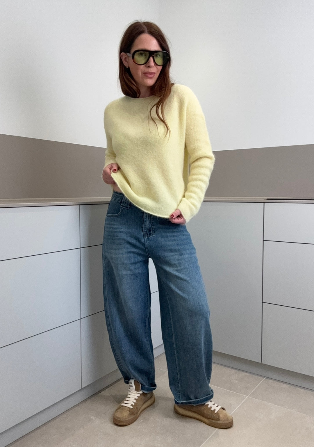Barrel Jeans - Hellblau