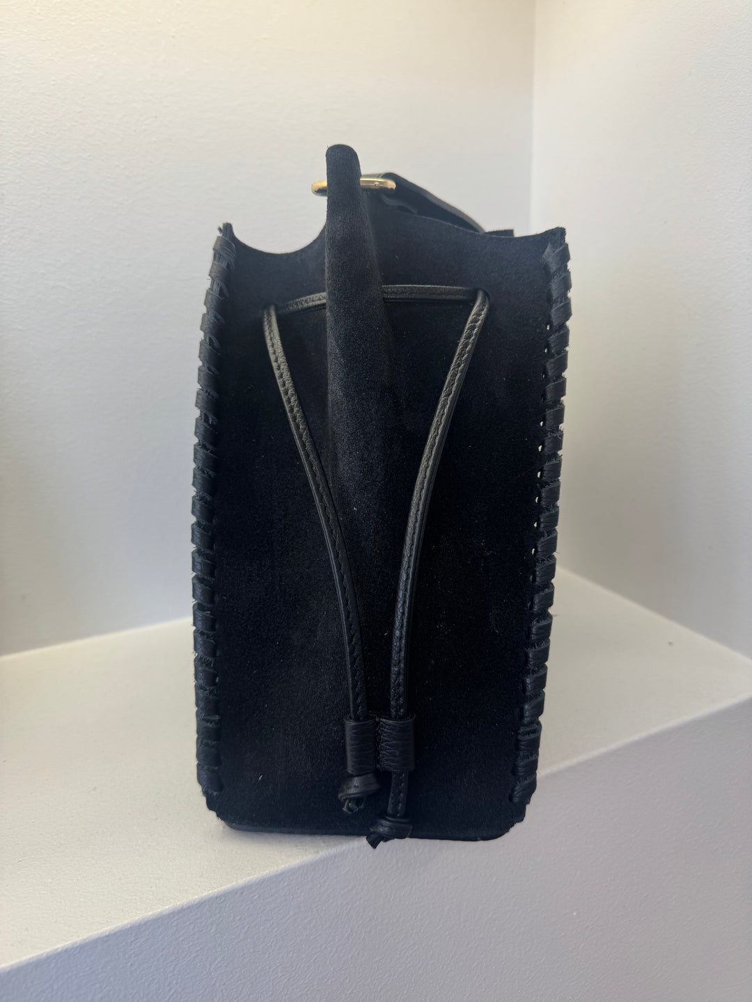 Beutel aus Leder - Schwarz